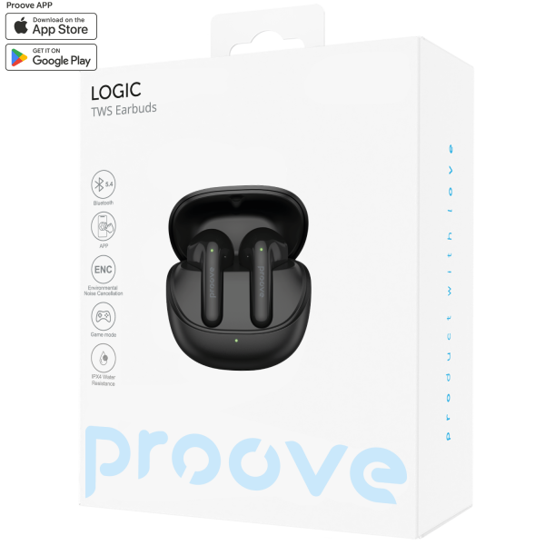 Бездротові навушники Proove Logic TWS (APP) black 612180001 фото