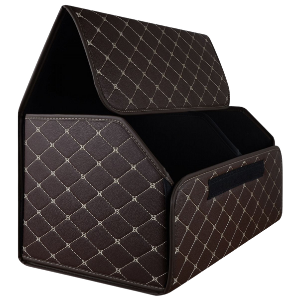 Органайзер у багажник автомобіля 54см*30см*30см brown beige 44650 фото