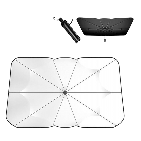 Сонцезахисна парасолька для автомобіля SunShield 126*140*80cm black 57232 фото