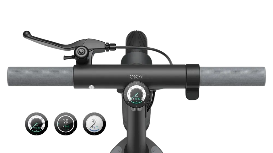 Электросамокат OKAI ES10-NEON Lite Black 9", 300(600)W, 7.8Ah, 30km, 25km\h, 20%, NFC, App,15kg 41460 фото