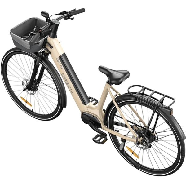 Rower elektryczny OKAI EB10 Beige 28', 250(500) W, 14,4 Ah, 100 km, 25 km\h, NFC, App, 29 kg