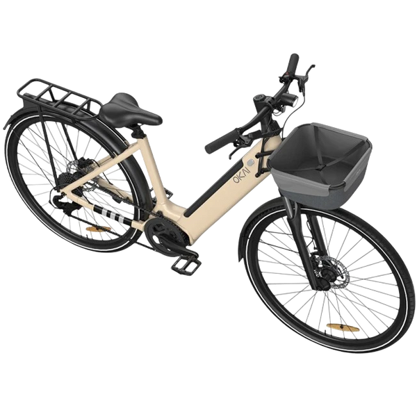 Електровелосипед OKAI EB10 Beige 28', 250(500)W, 14.4Ah, 100km, 25km\h, NFC, App, 29kg 41461 фото