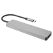 Type-C-Хаб Proove Iron Link 7 in 1 (2*Type-C + 2*USB3.0 + HDMI + SD/TF) silver HBIL00222004 фото 2